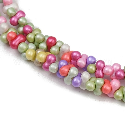 Стеклянные бусины с гальваническим покрытием  LAMP-S070-12T-1