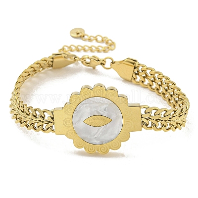 Браслеты из витой цепи из нержавеющей стали 304 BJEW-Q339-03G-1