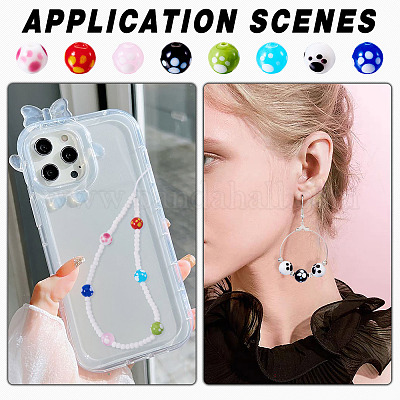 40шт 8 цвета бусины лэмпворк ручной работы LAMP-TA0001-54B-1