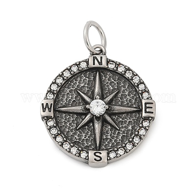 Подвески из хирургической нержавеющей стали 316 с микропаве из кубического циркония STAS-D304-21AS-1