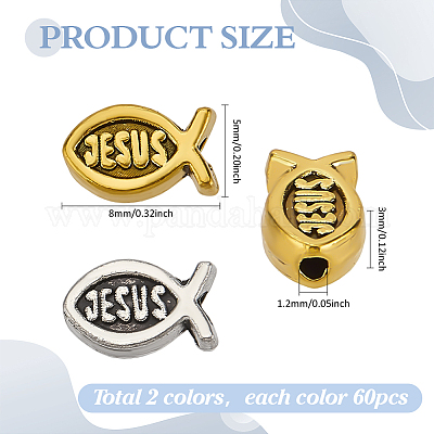 120 шт. 2 цвета бусины из сплава в тибетском стиле FIND-PH0026-22-1