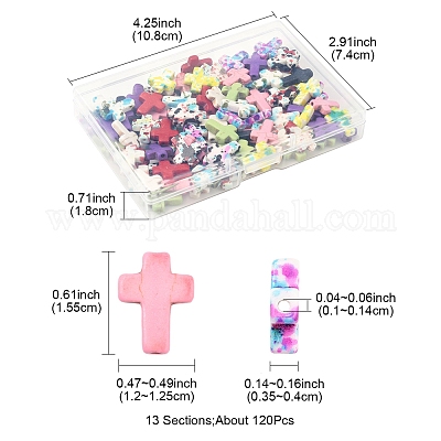 120шт набор из 13-х цветных синтетических бирюзовых бусин G-FS0005-84-1