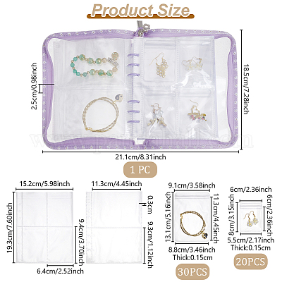 Сумка для хранения ювелирных изделий из ПВХ с вкладышами ODIS-WH0038-90D-1