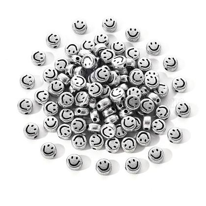 Antique Silver Plated Acrylic Beads PACR-YW0001-01-1