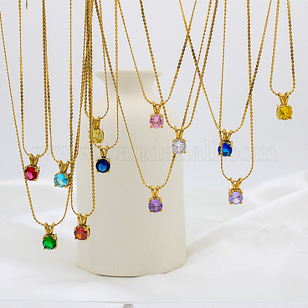 Real 18K Gold Plated Stainless Steel Pendant Necklaces CP2918-10-1