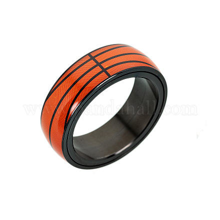 316 l anillos de dedo de ancho de banda de acero inoxidable RJEW-T005-12-20B-1