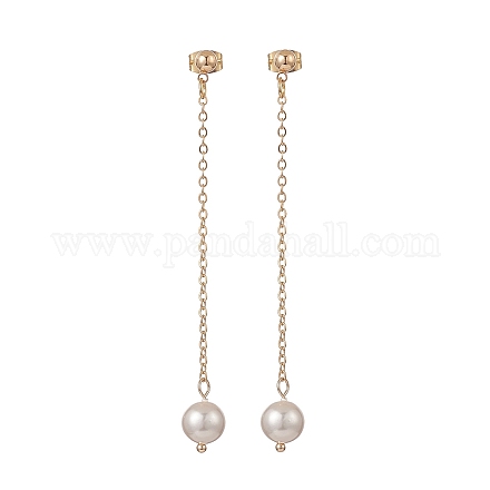 Boucles d'oreilles pendantes en perles de coquillage EJEW-JE05219-1