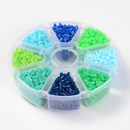 8 couleur perles pe Melty bricolage fusionnent perles tubulaires recharges DIY-X0242-B-1