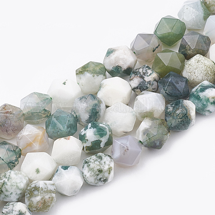 Natural Tree Agate Beads Strands G-S332-10mm-010-1