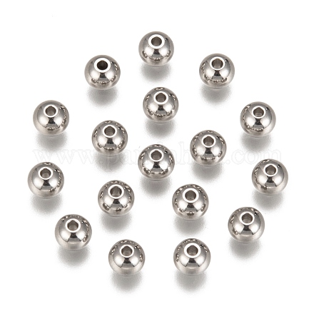 201 Stainless Steel Beads STAS-R033-6mm-1