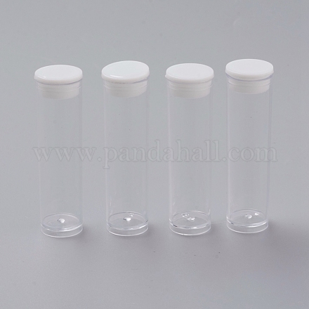 Contenedores de cuentas de plástico de tubo transparente transparente CON-XCP0004-33-1