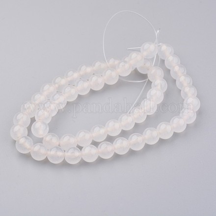 Chapelets de perle en jade blanc naturel X-G-G887-8mm-XL-01-1