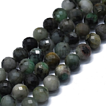 Fili di perle di quarzo smeraldo naturale G-G927-03A-1