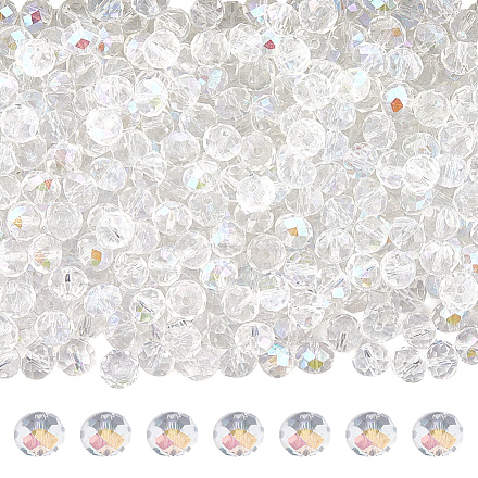 Стеклянные бусины с гальваническим покрытием  EGLA-LT0001-06B-1