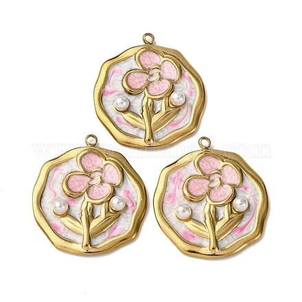 Подвески из нержавеющей стали 304 с эмалью STAS-P406-26C-G-1