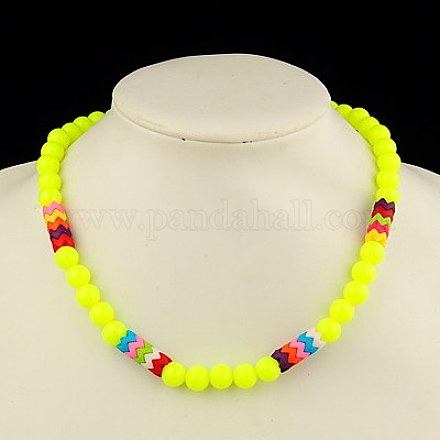 Fashion Acrylic Necklaces for Kids NJEW-JN00386-06-1