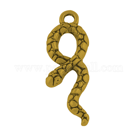 Alloy Snake Pendants TIBEP-20605-AG-RS-1