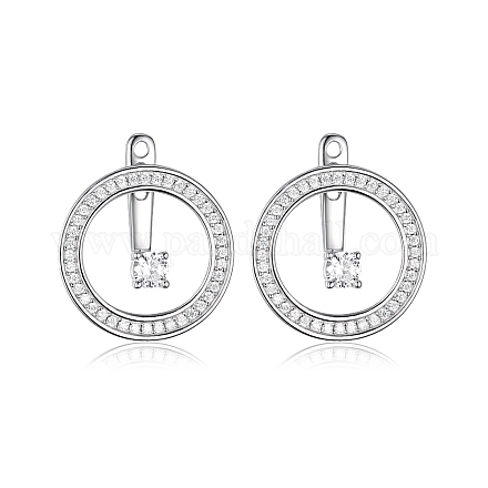 Плоские круглые серьги-гвоздики из стерлингового серебра VY8497-1