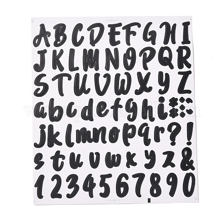 Numéro et alphabet et signe autocollant autocollant étanche en pvc DIY-I073-04A-1