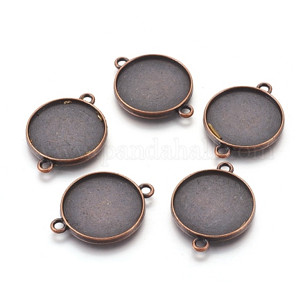 Tibetan Style Cabochon Connector Settings TIBE-A124178-R-FF-1