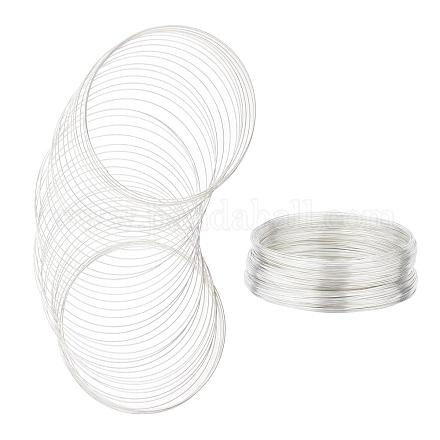 Benecreat 250 Schlaufe Schmuckdraht Silber Memory Perlendraht Armreif Armbanddraht für Wire Wrap DIY Schmuckherstellung (22 Gauge). TWIR-BC0001-14S-1
