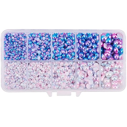 Imitation acrylique cabochons de perles PH-OACR-G008-01-1