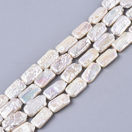 Hebras de perlas keshi de perlas barrocas naturales PEAR-S016-003-1