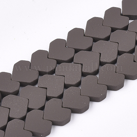 Spray Painted Non-magnetic Synthetic Hematite Beads Strands G-T116-04-20-1
