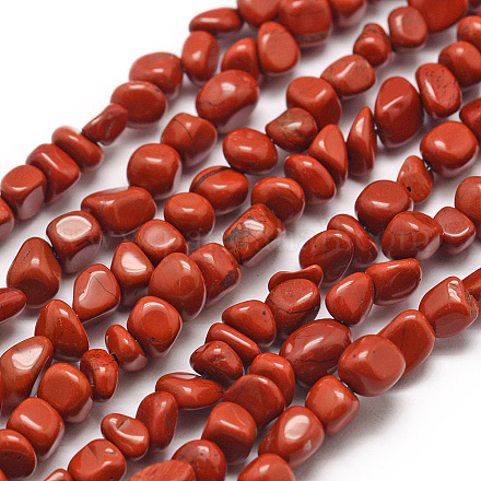 Los abalorios rojos jaspe hebras naturales G-F465-36-1