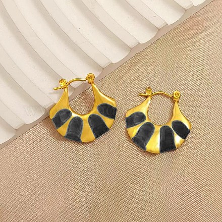 Серьги-кольца из нержавеющей стали 304 EJEW-S267-02G-A-1