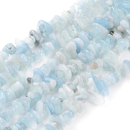 Chapelets de perles en aigue-marine naturelle X-G-F666-02-1