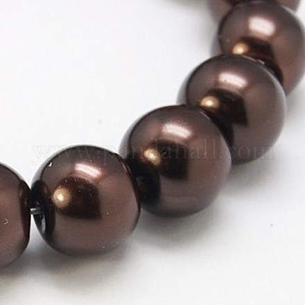Perlas sueltas redondas de vidrio para la fabricación de artesanías de collar de joyería X-HY-8D-B40-1
