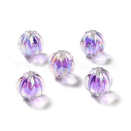 Двухцветное УФ-покрытие радужных переливающихся акриловых бусин TACR-D010-05C-1