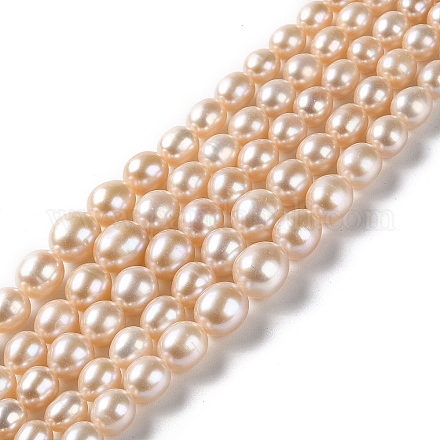 Fili di perle di perle d'acqua dolce coltivate naturali PEAR-E018-83-1