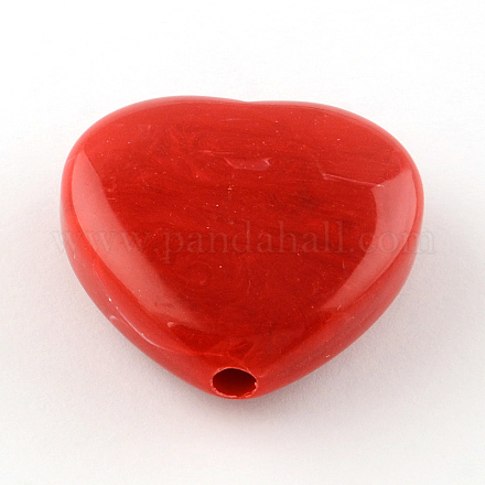 Heart Imitation Gemstone Acrylic Beads OACR-R018-02-1