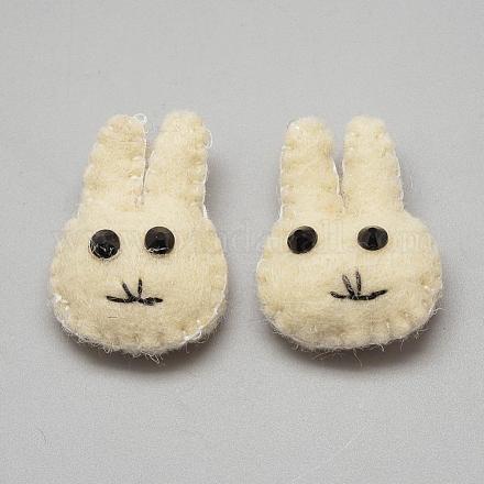 Décorations artisanales en feutre de laine de lapin faites à la main AJEW-R078-07A-1