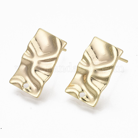 Brass Stud Earring Findings KK-R132-057-NF-1
