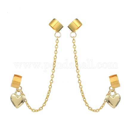 Brass Cuff Earrings EJEW-JE05407-01-1