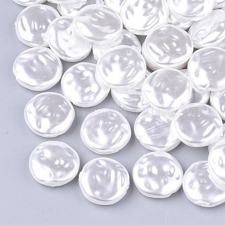 Perles d'imitation en plastique ABS écologiques OACR-T012-14C-1