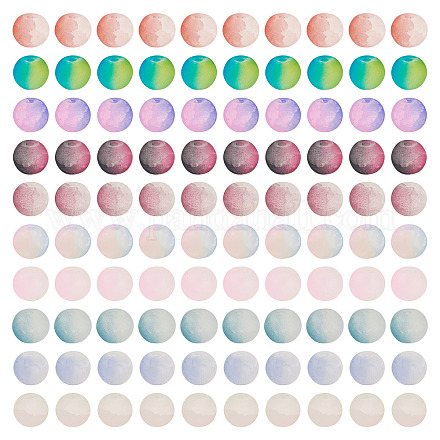 200шт 10 цвета треск стеклянные бусины нити GLAA-TA0003-31C-1