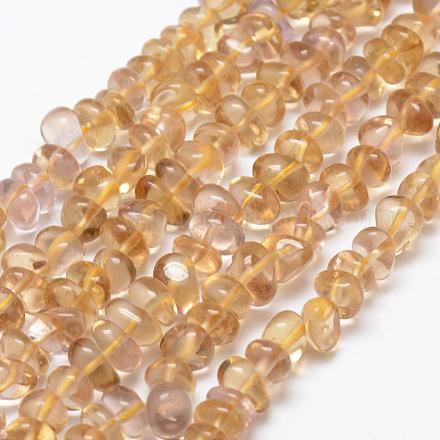 Natural Citrine Beads Strands G-F521-20-1