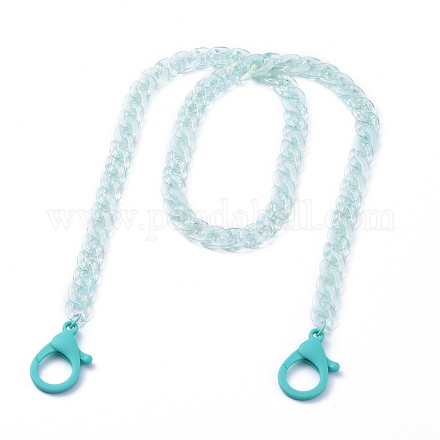 (venta de fábrica de fiestas de joyería) collares de cadena de acrílico personalizados NJEW-JN02895-1