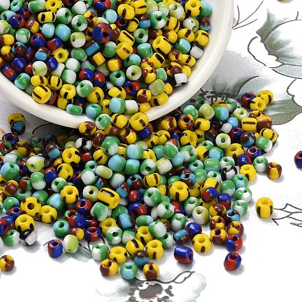 6/0 непрозрачные цвета просачиваться стеклянные бусины X-SEED-M006-M-1
