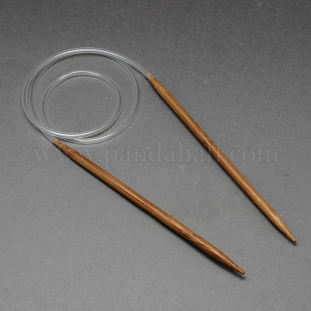 ゴム製ロード付き竹編み針棒針  利用できるより多くのサイズ  サドルブラウン  780~800x3.75mm TOOL-R056-3.75mm-02-1