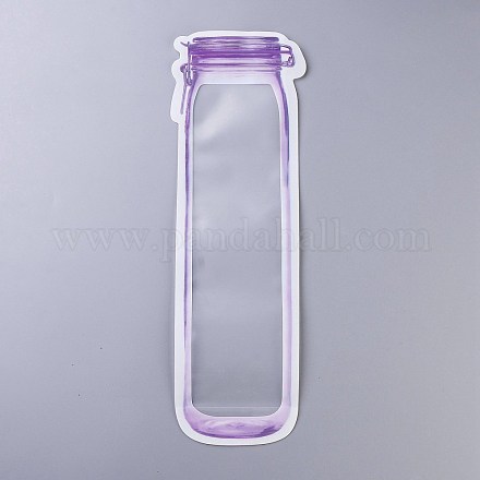 Sacchetti sigillati con cerniera a forma di barattolo di vetro riutilizzabili OPP-Z001-07-1