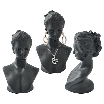 Plástico estereoscópica de display collar de la joya bustos NDIS-N003-01-1