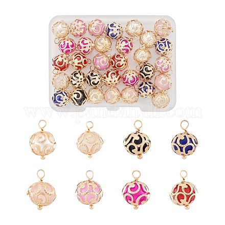 Craftdady 32 piezas 8 colores abs plástico perlas de imitación encantos KK-CD0001-23-1