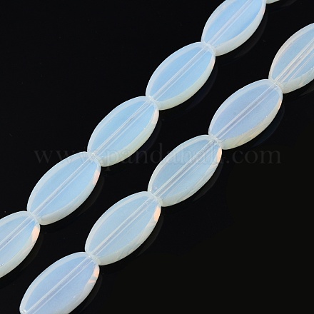 Chapelets de perles en verre imitation jade GLAA-E033-05A-1
