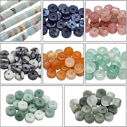 160шт 8 стиля бусины из натуральных смешанных драгоценных камней G-NB0002-68-1