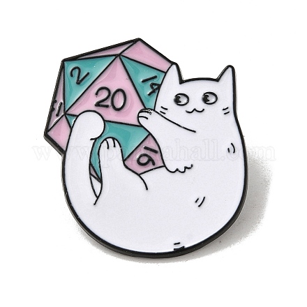 Эмалированные булавки с изображением кошек и кристаллов JEWB-F029-01-1